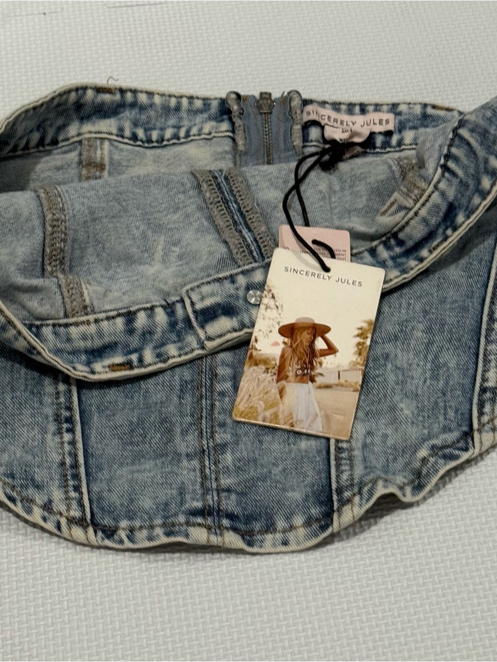 Sincerely Jules Light Wash Denim Ankle Jeans
